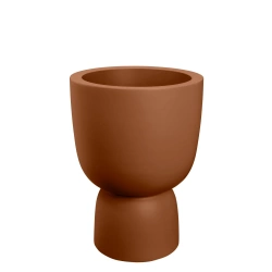 Amber Coupe Round 35/49 karmelowa stylowa donica do salonu