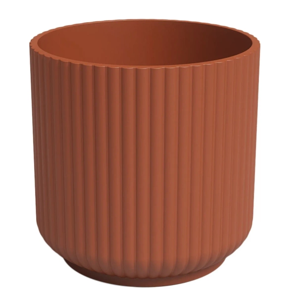 Luna 15/14 osłonka ceramiczna w paski terakota