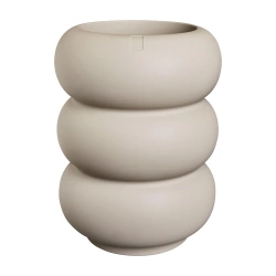 Amber Roll High 43/58 designerska donica wysoka beżowa