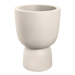 Amber Coupe Round 41/58 nowoczesna donica piedestał biała