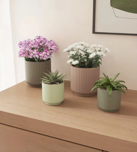 Luna 15/14 osłonka ceramiczna w paski terakota