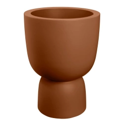 Amber Coupe Round 41/58 karmelowa nowoczesna donica piedestał