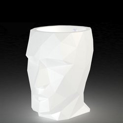 ADAN VONDOM 49x68/70 biała LED duża designerska donica podświetlana głowa