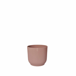 Vibes Fold Round Mini 9 różowa doniczka karbowana delicate pink