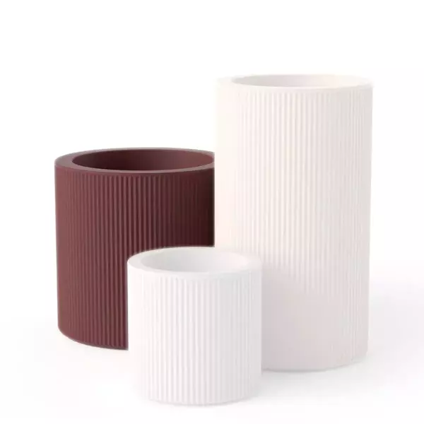 Gatsby Cylinder 50/50 cylindryczna donica designerska Purjai red